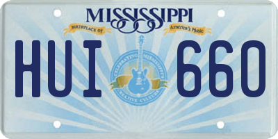 MS license plate HUI660