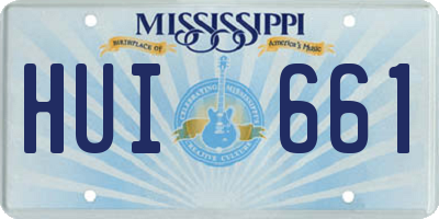 MS license plate HUI661