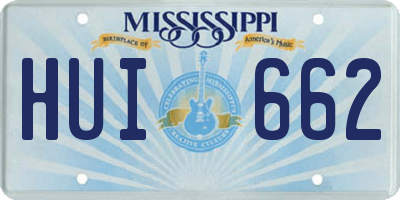 MS license plate HUI662