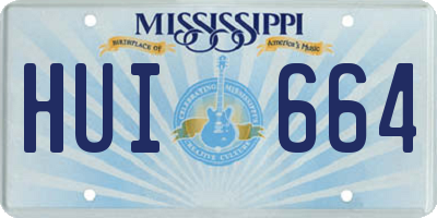 MS license plate HUI664