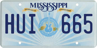 MS license plate HUI665