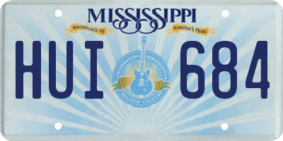 MS license plate HUI684