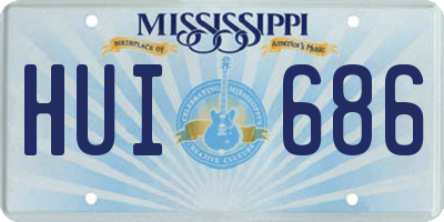 MS license plate HUI686