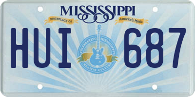 MS license plate HUI687