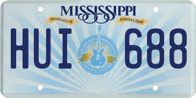 MS license plate HUI688