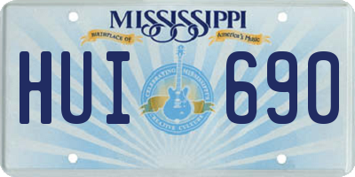 MS license plate HUI690