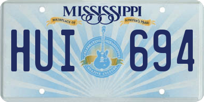 MS license plate HUI694
