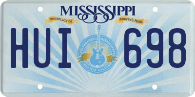 MS license plate HUI698