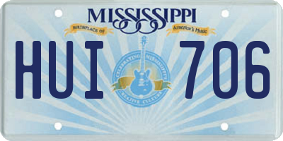 MS license plate HUI706