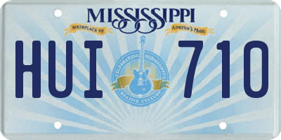 MS license plate HUI710