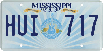 MS license plate HUI717