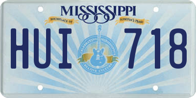 MS license plate HUI718