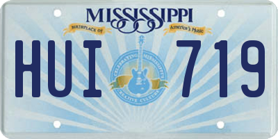 MS license plate HUI719
