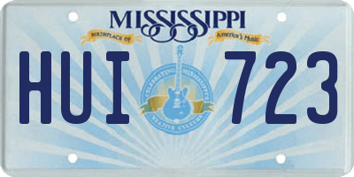 MS license plate HUI723