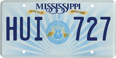 MS license plate HUI727