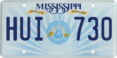 MS license plate HUI730
