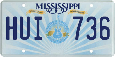 MS license plate HUI736