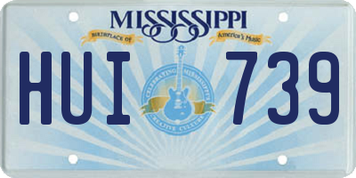 MS license plate HUI739