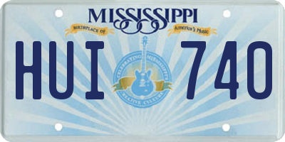 MS license plate HUI740