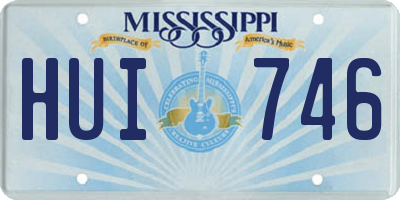 MS license plate HUI746