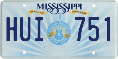 MS license plate HUI751