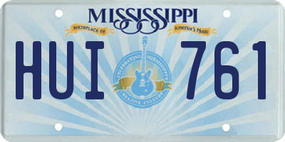 MS license plate HUI761