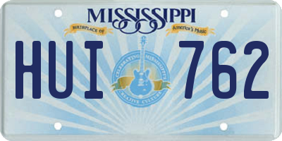 MS license plate HUI762