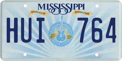 MS license plate HUI764