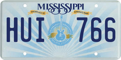 MS license plate HUI766