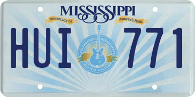 MS license plate HUI771