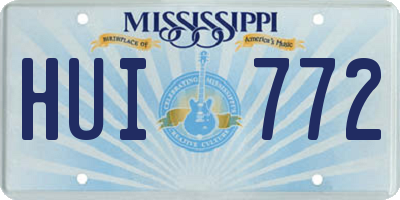 MS license plate HUI772