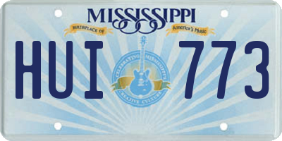 MS license plate HUI773