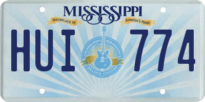 MS license plate HUI774