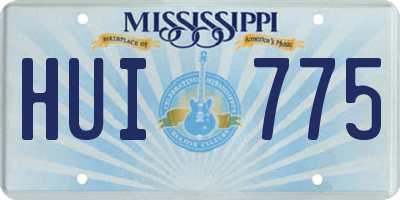 MS license plate HUI775