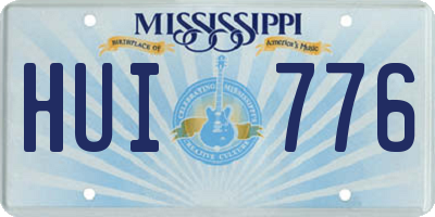 MS license plate HUI776