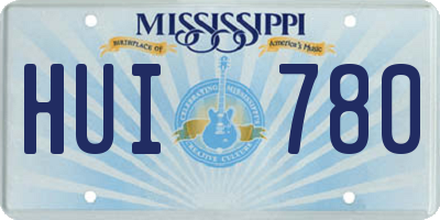 MS license plate HUI780