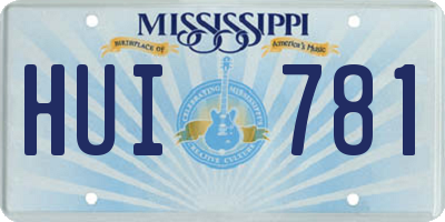 MS license plate HUI781