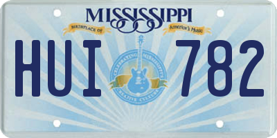 MS license plate HUI782