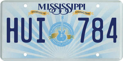 MS license plate HUI784