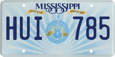 MS license plate HUI785