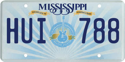 MS license plate HUI788