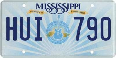 MS license plate HUI790
