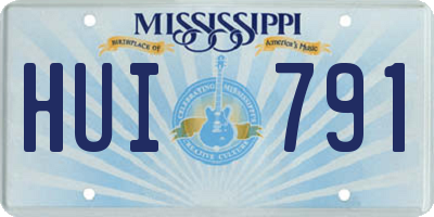 MS license plate HUI791