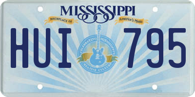 MS license plate HUI795