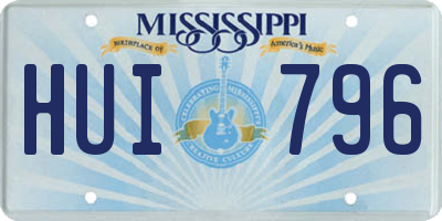 MS license plate HUI796