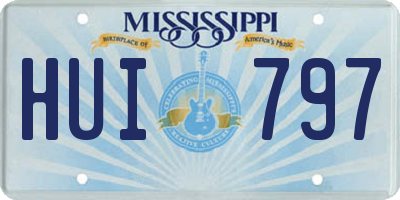 MS license plate HUI797