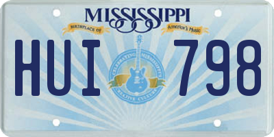 MS license plate HUI798