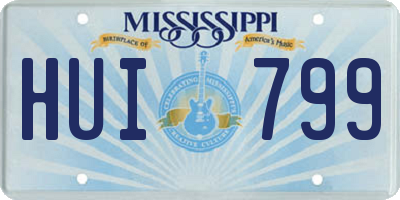MS license plate HUI799