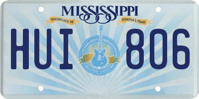MS license plate HUI806