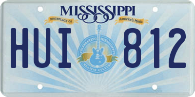 MS license plate HUI812